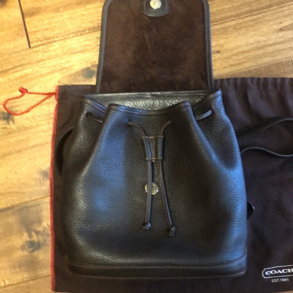 Coach Brown Pebble Leather Backpack main image 4